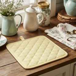 Presina giallo pastello in cotone fatto a mano – Delicata luce con la collezione Demetra