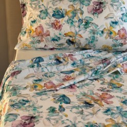 Lenzuola matrimoniali in raso di cotone made in Italy - collezione Iride