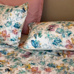 Lenzuola matrimoniali in raso di cotone made in Italy - collezione Iride