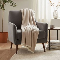Plaid in lana merino e Cotone Soft Touch linea Hemera