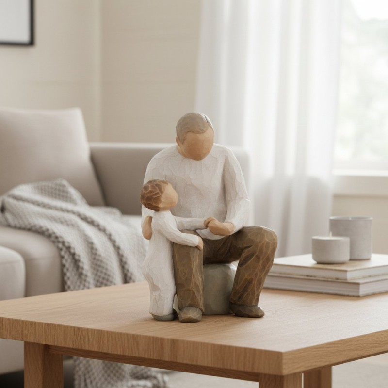 Nonno e Nipote Statuina per "Un legame che unisce le generazioni" Willow Tree "Grandfather"