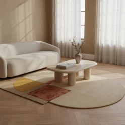 Tappeto Sagomato L’Oca Nera in misto Lana– Design Astratto Contemporaneo (160x230 cm)