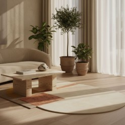 Tappeto Sagomato L’Oca Nera in misto Lana– Design Astratto Contemporaneo (160x230 cm)