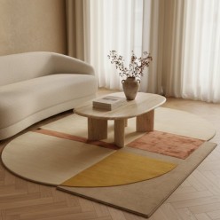 Tappeto Sagomato L’Oca Nera in Lana e Viscosa – Design Astratto Contemporaneo (160x230 cm)