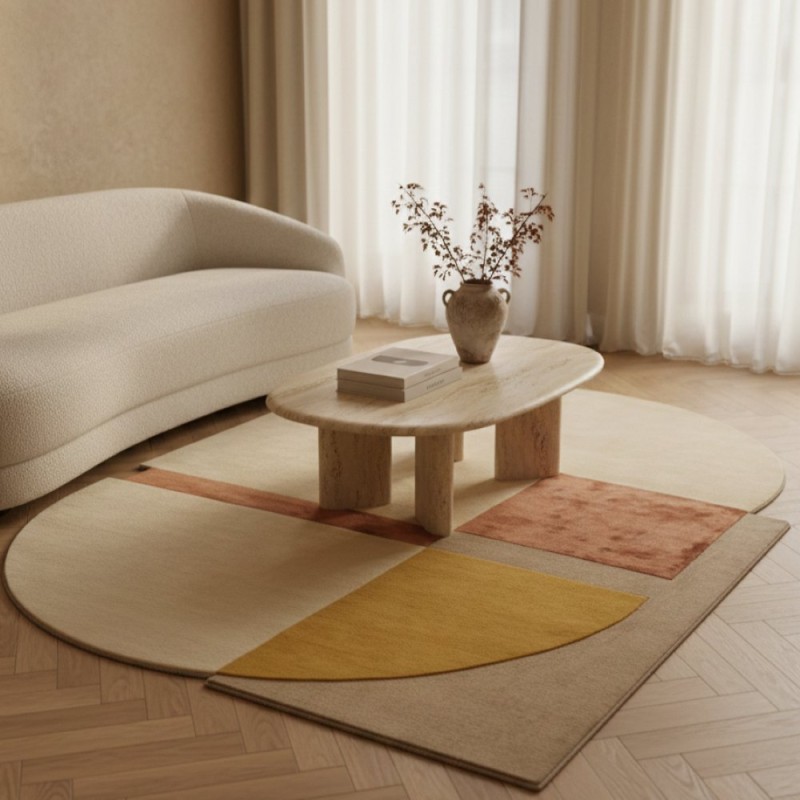 Tappeto Sagomato L’Oca Nera in Lana e Viscosa – Design Astratto Contemporaneo (160x230 cm) Tappeto Sagomato L’Oca Nera in Lana e Viscosa – Design Astratto Contemporaneo (160x230 cm)