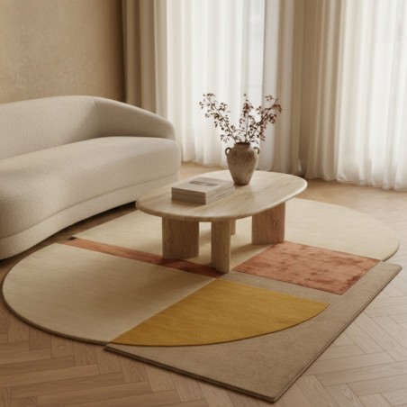 Tappeto Sagomato L’Oca Nera in Lana e Viscosa – Design Astratto Contemporaneo (160x230 cm)