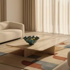 Centrotavola L'Oca Nera in Ceramica Blu: Design a Onde e Stile Moderno