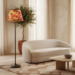 Lampada da Terra Scultorea L'Oca Nera – Base Antracite e Paralume Luxury Ø40