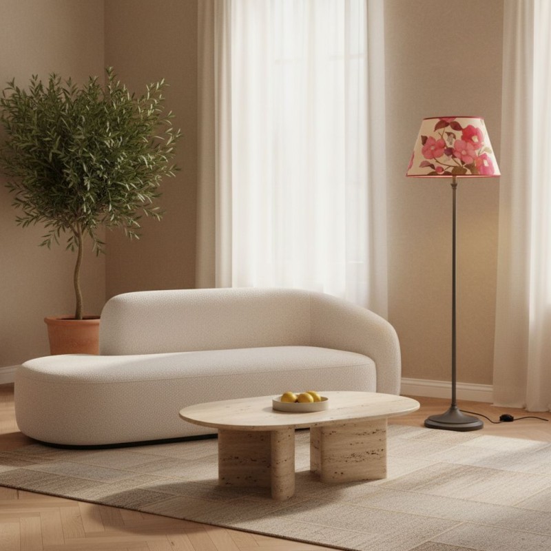 Lampada da Terra Scultorea L'Oca Nera – Base Antracite e Paralume Luxury Ø40 lemoire home