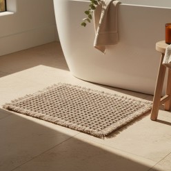 Tappeto da bagno in nido d'ape Made in Italy linea Talos