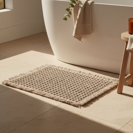 Tappeto da bagno in nido d'ape Made in Italy linea Talos