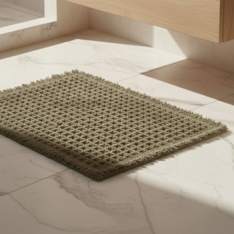 Tappeto da bagno in nido d'ape Made in Italy linea Talos