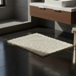 Tappeto da bagno in nido d'ape Made in Italy linea Talos