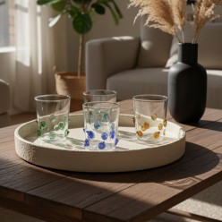 Bicchieri in Vetro Artistico Ginevrine  Set da 6  – Cromie Vibranti d'Autore