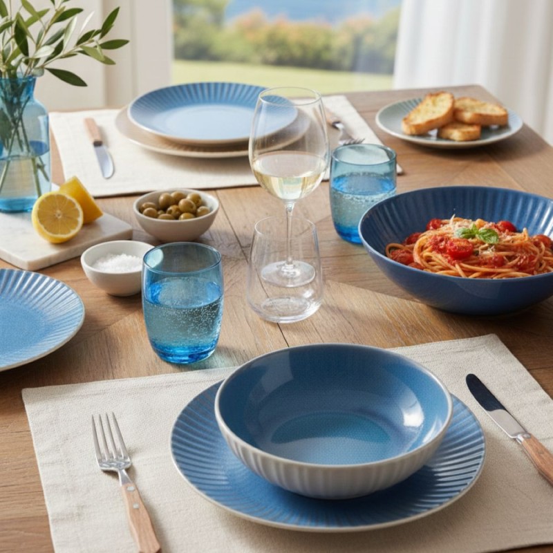 Servizio Piatti Blu Oltremare – Collezione Artigianale per Momenti d'Autore Servizio Piatti Blu Oltremare – Collezione Artigianale per Momenti d'Autore