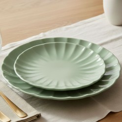 Servizio Piatti 18 Pezzi collezione Calipso in Verde Salvia