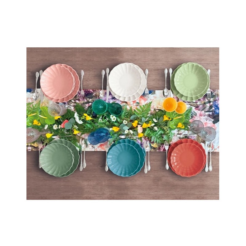 Servizio Piatti 18 Pezzi collezione Calipso in Verde Salvia