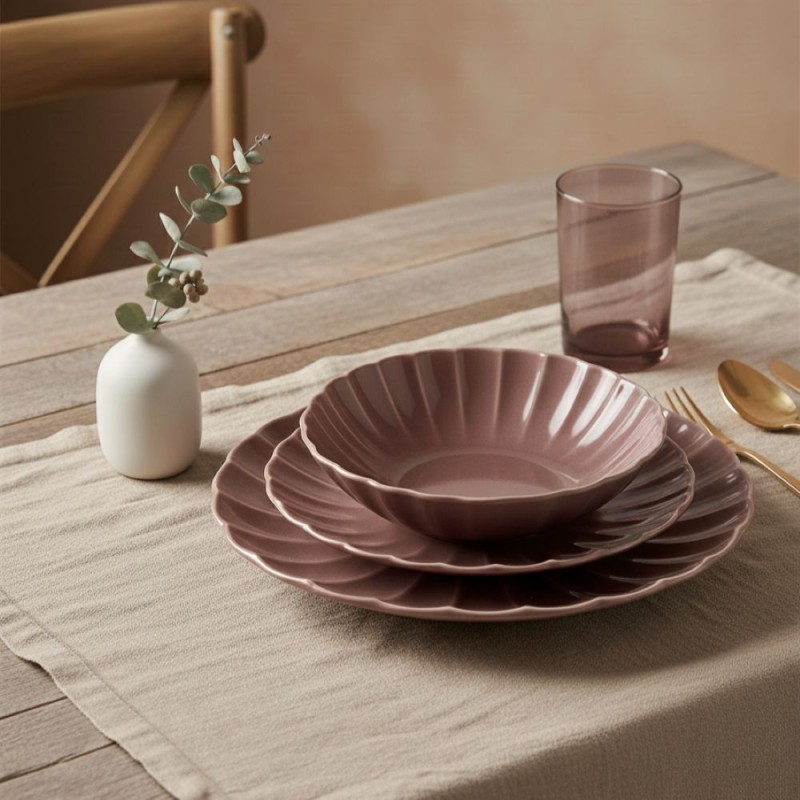 Set Piatti Malva da 18 Pezzi collezione "Calipso"