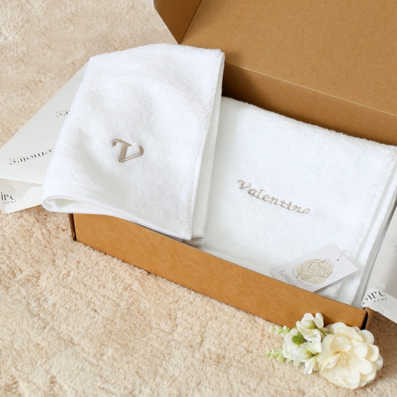 Set Asciugamani personalizzati da bagno con ricamo