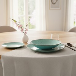 Servizio Piatti 18 Pezzi Weissestal Cottage Tiffany – Porcellana Artigianale per 6 Persone