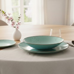 Servizio Piatti 18 Pezzi Weissestal Cottage Tiffany – Porcellana Artigianale per 6 Persone