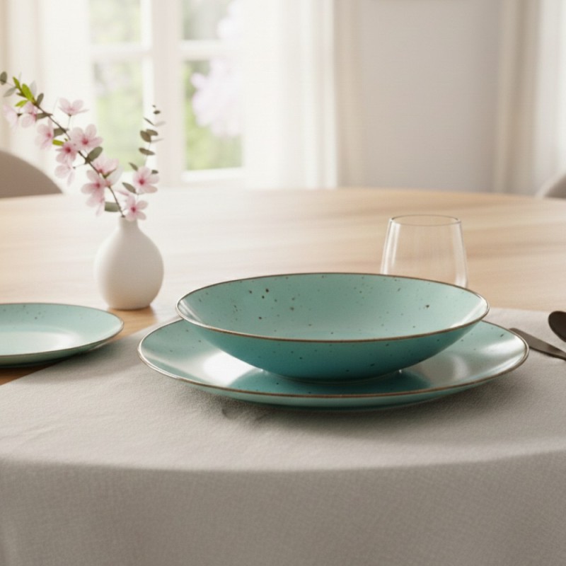 Servizio Piatti 18 Pezzi Weissestal Cottage Tiffany – Porcellana Artigianale per 6 Persone Servizio Piatti 18 Pezzi Weissestal Cottage Tiffany – Porcellana Artigianale per 6 Persone