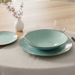 Servizio Piatti 18 Pezzi Weissestal Cottage Tiffany – Porcellana Artigianale per 6 Persone
