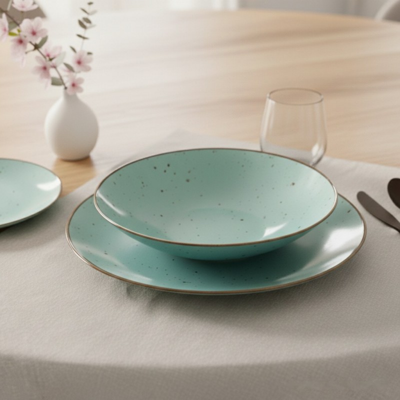 Servizio Piatti 18 Pezzi Weissestal Cottage Tiffany – Porcellana Artigianale per 6 Persone Servizio Piatti 18 Pezzi Weissestal Cottage Tiffany – Porcellana Artigianale per 6 Persone