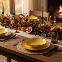 Servizio Piatti 18 Pezzi Weissestal Cottage Giallo – Set Completo per 6 Persone