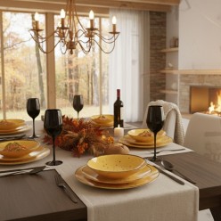 Servizio Piatti 18 Pezzi Weissestal Cottage Giallo – Set Completo per 6 Persone