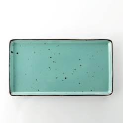 Vassoio Gourmet Cottage Tiffany Weissestal - Porcellana Artigianale 38x21 cm