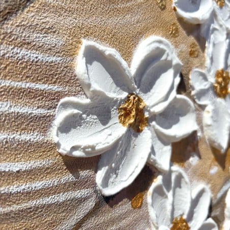 Tecnica: Acrilico e stucco su tela (Materico).