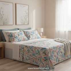Set Lenzuola Matrimoniali Narciso in Raso Satin di Puro Cotone