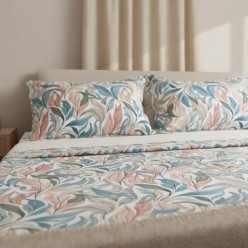 Set Lenzuola Matrimoniali Narciso in Raso Satin di Puro Cotone