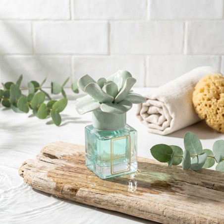 Profumatore Melaverde "Fiore" – Scultura in Ceramica di Capodimonte | Verde Salvia 100ml