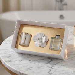 Box Melaverde "Fiore" – Set regalo Profumatore 100ml + Candela | Bianco Puro