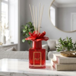 Profumatore Melaverde "Fiore" – Scultura in Ceramica di Capodimonte | Rosso 100m