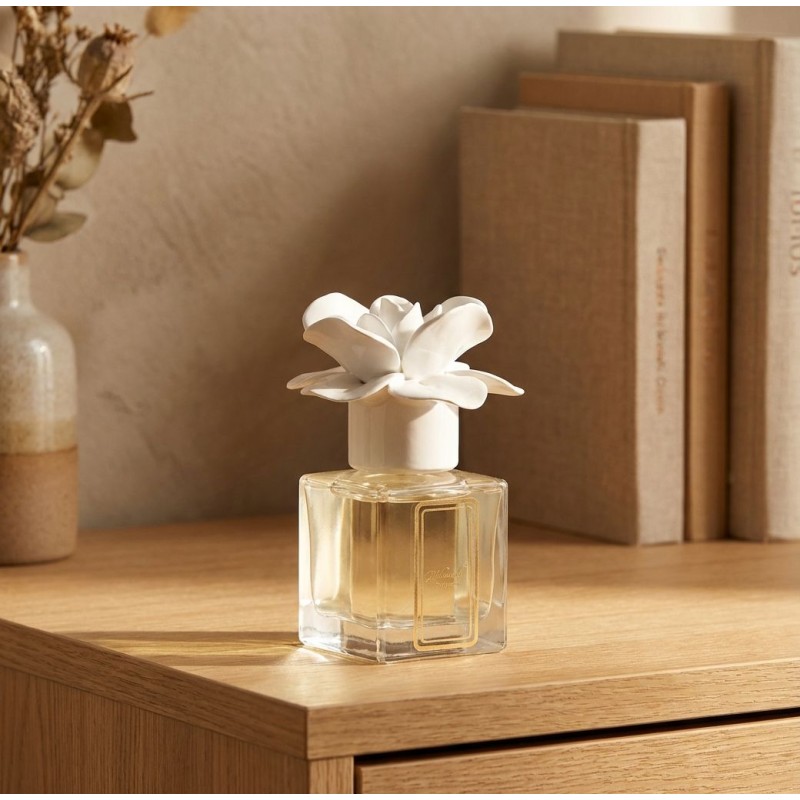 Diffusore d'Ambiente Melaverde "Fiore" – Scultura in Ceramica Bianca | 100ml