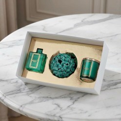 Gift Box con set candela e profumatore Linea Ortensia | Verde