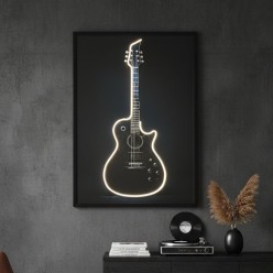 Quadro Luminoso Chitarra LED L'Oca Nera – 80x120 cm – Dual Power Edition