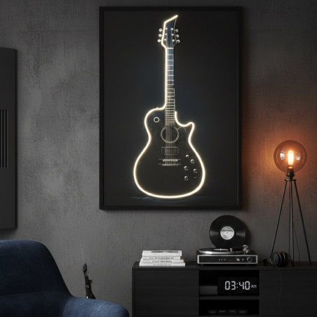 Quadro Luminoso Chitarra LED L'Oca Nera – 80x120 cm – Dual Power Edition