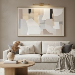 Quadro Astratto Materico Sinfonia Neutrale L'Oca Nera (150x90 cm)