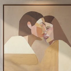 Quadro "L'Incontro" Collezione Esclusiva 100x100 cm - L’Oca Nera