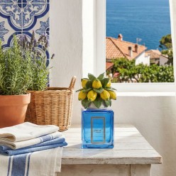 Profumatore quadrato Luxury con Tappo Limoni in Ceramica di Capodimonte
