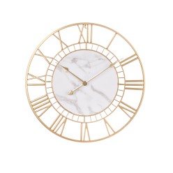 Orologio da Parete Luxury L'Oca Nera – Marmo Bianco e Oro Satinato Ø 60 cm