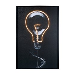 Quadro Lampadina Luminosa con LED Integrato 80x120 cm