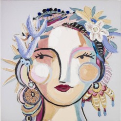 Ethno-Chic Vision – Opera d'Arte Contemporanea 80x80 cm