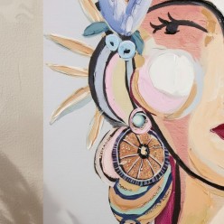 Ethno-Chic Vision – Opera d'Arte Contemporanea 80x80 cm