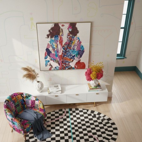 Quadro Pop-Art "L'Essenza della Femminilità" – Lemoire Home 100x100 cm