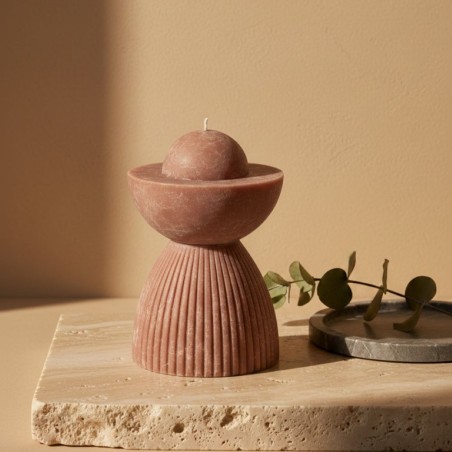 Candela Geometrica Sculturale in Cera Vegetale Beta | Lemoire Home
